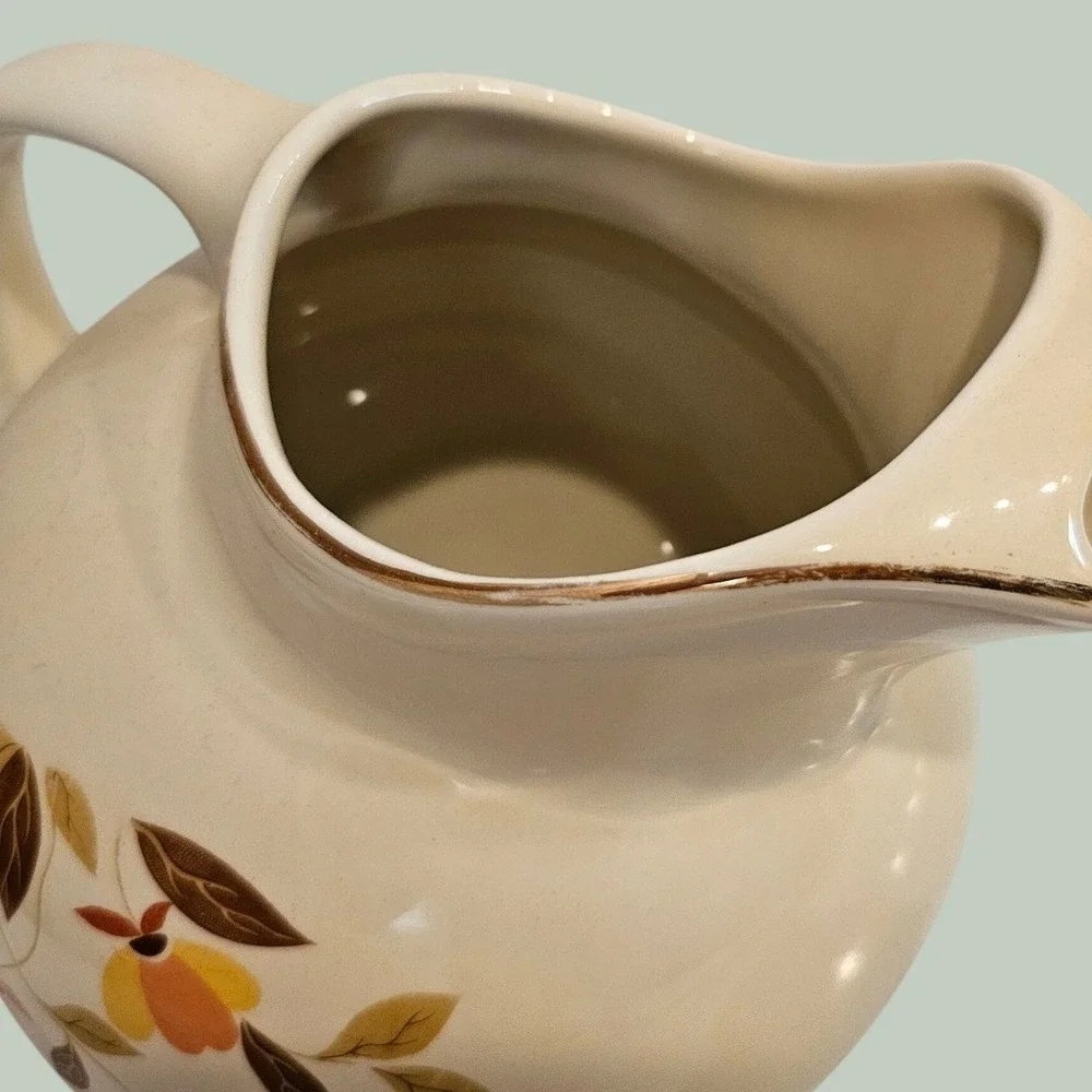 Hall's Superior Autumn Leaf Pitcher Jewel Tea Mary Dunbar Vintage Ceramic MCM